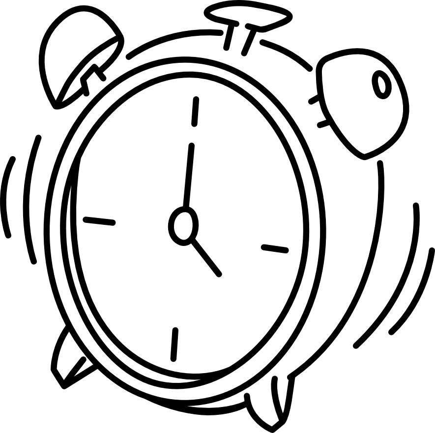 Icon Zeitmanagement und Effizienz – Struktur und Kommunikation