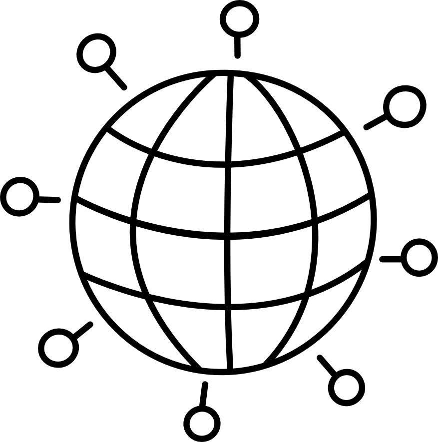 Icon Internationale Zusammenarbeit – Struktur und Kommunikation